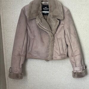 Hollister Women's Cream Teddy Jacket